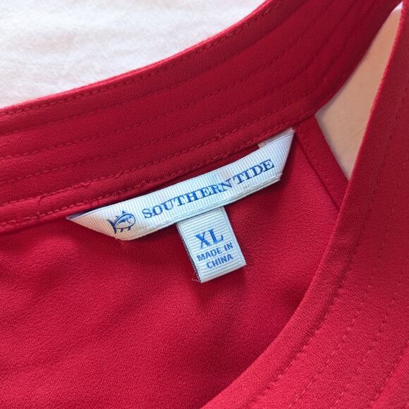 Southern Tide Women's Red Shift Dress Sleeveless size XL - Picture 6 of 7